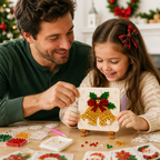 Christmas Acrylic Mosaic DIY Craft Kit with Wooden Display Stand
