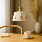 Elegant pendant lamp with classic ceramic pattern