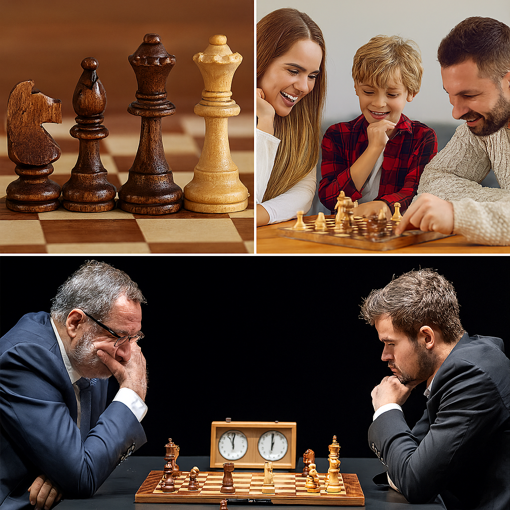 Chesstra Chess Set made of Wood – Handmade, foldable with luxurious finish