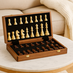 Chesstra Chess Set made of Wood – Handmade, foldable with luxurious finish