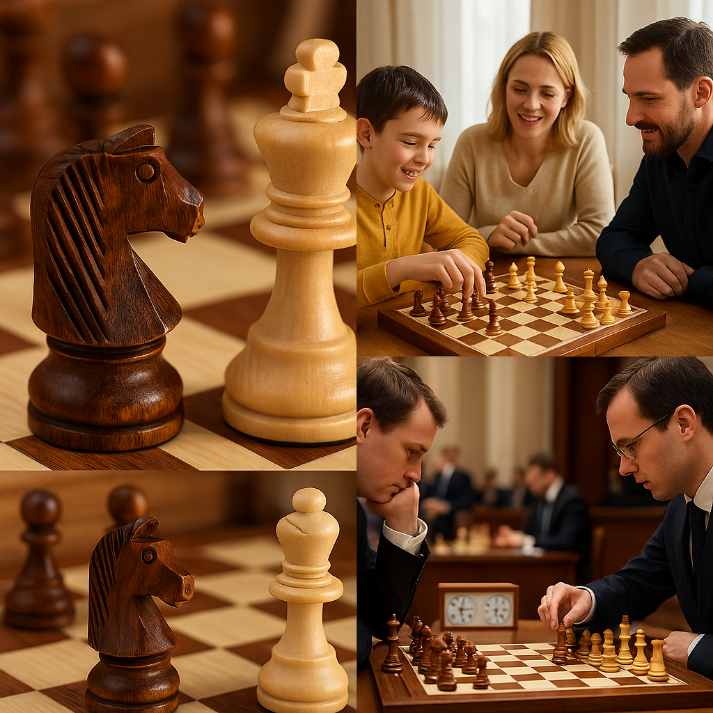 Chesstra Chess Set made of Wood – Handmade, foldable with luxurious finish