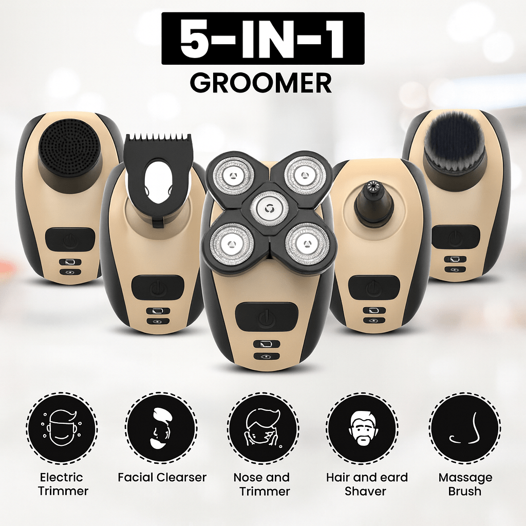 5-in-1 Electric Shaver for Smooth & Irritation-Free Shaving