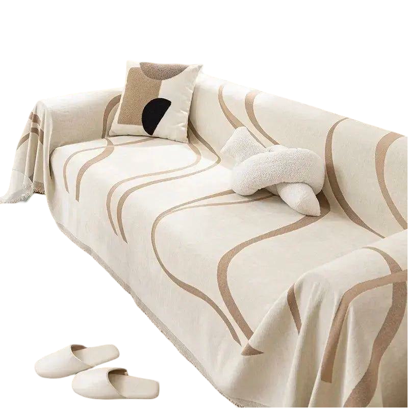 Chenille Sofa Throw | Reversible Sofa Cover for Couch