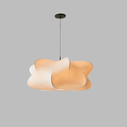 Japanese Silk Pendant Lamp in Wabi Sabi Style - Sana
