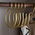 S-shaped hanger - Elegant and space-saving metal wardrobe hanger (Set of 5)