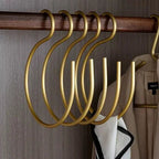 S-shaped hanger - Elegant and space-saving metal wardrobe hanger (Set of 5)