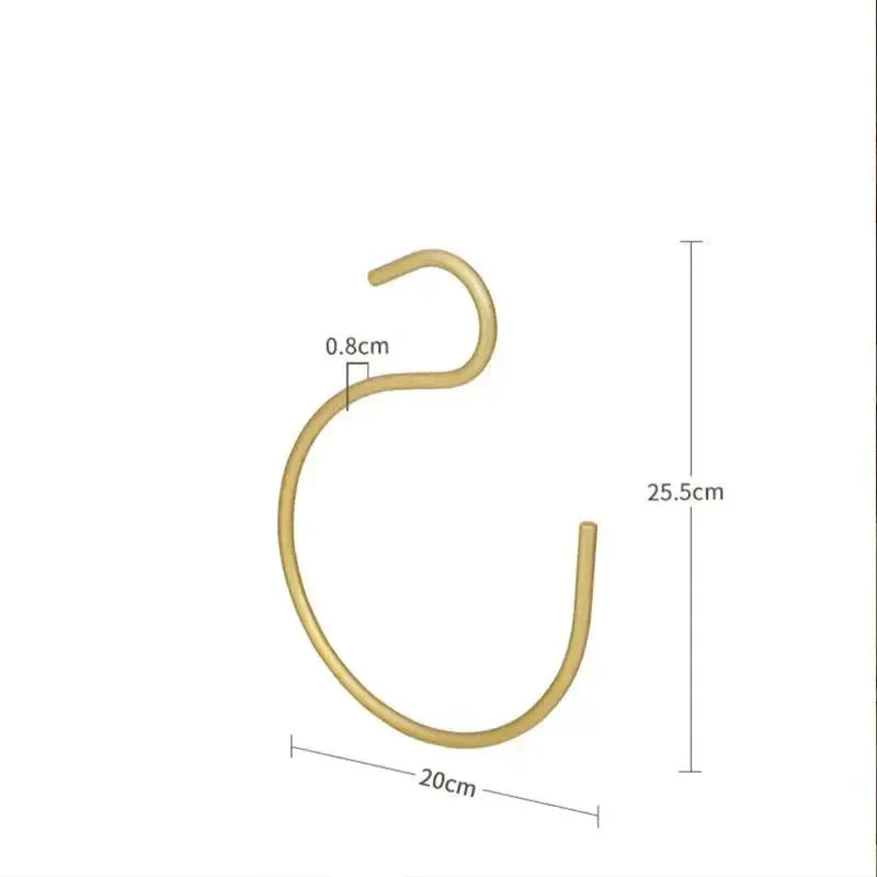 S-shaped hanger - Elegant and space-saving metal wardrobe hanger (Set of 5)