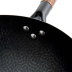 Authentic handmade iron wok – Premium quality with wooden lid