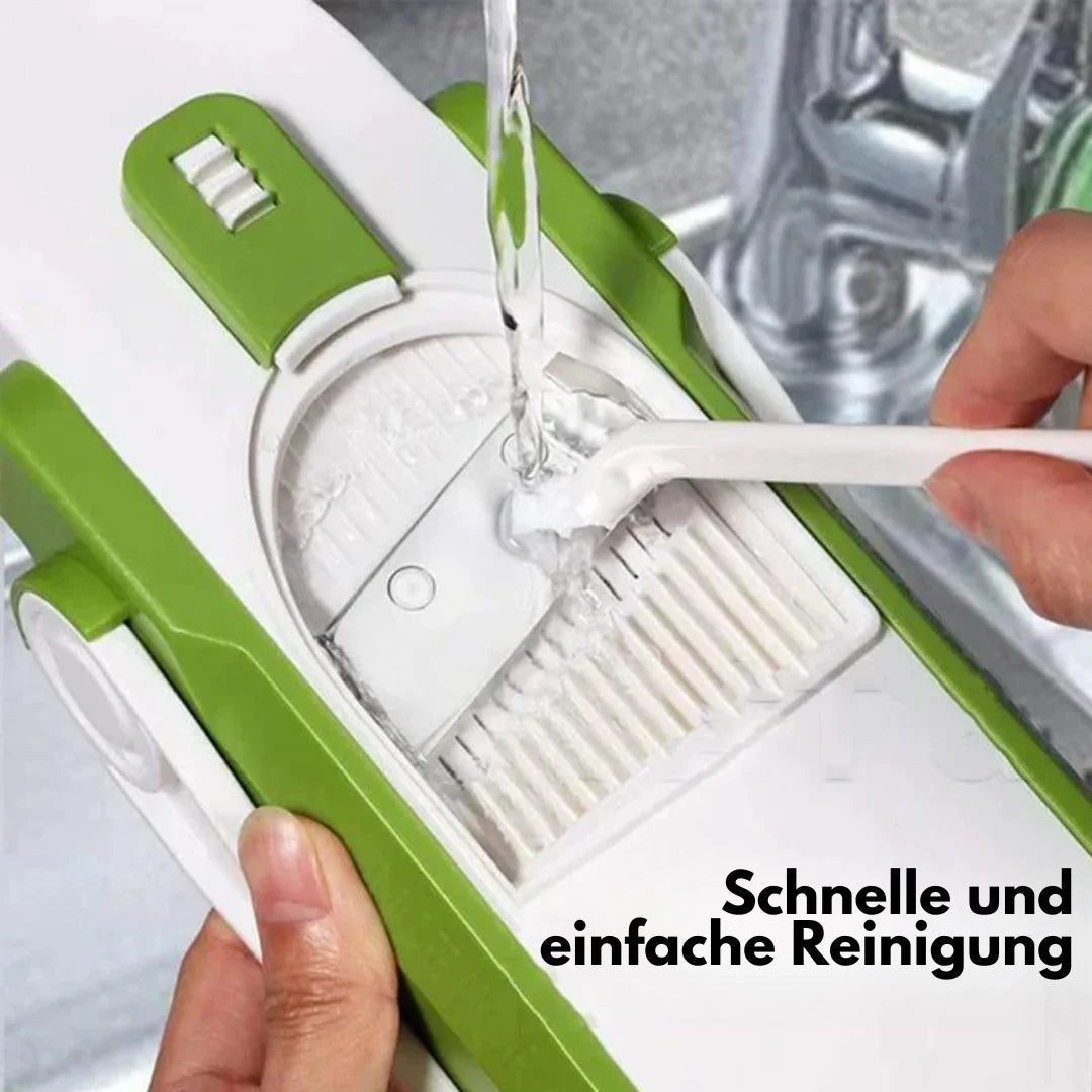 Adjustable multifunctional vegetable cutter – Professional kitchen grater with collecting container