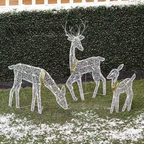 Christmas Decorations Acrylic Reindeer Light Figures
