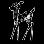 Christmas Decorations Acrylic Reindeer Light Figures