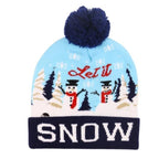 🎅LED Christmas Knitted Hats Light up Xmas Beanie