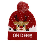 🎅LED Christmas Knitted Hats Light up Xmas Beanie