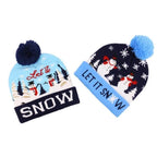 🎅LED Christmas Knitted Hats Light up Xmas Beanie
