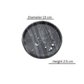 Circular Black Marble Jewelry Tray