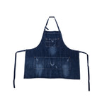 Classic Blue Denim Apron with Front Pocket for Kitchen & Gardening