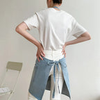 Classic Blue Denim Apron with Front Pocket for Kitchen & Gardening