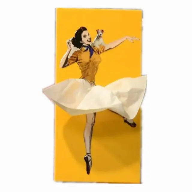 Retro Woman Tissue Box