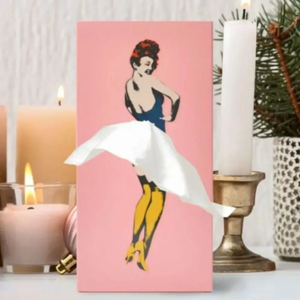 Retro Woman Tissue Box
