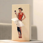 Retro Woman Tissue Box