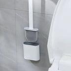 Hygienic Silicone Toilet Brush with Wall Holder