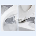 Hygienic Silicone Toilet Brush with Wall Holder