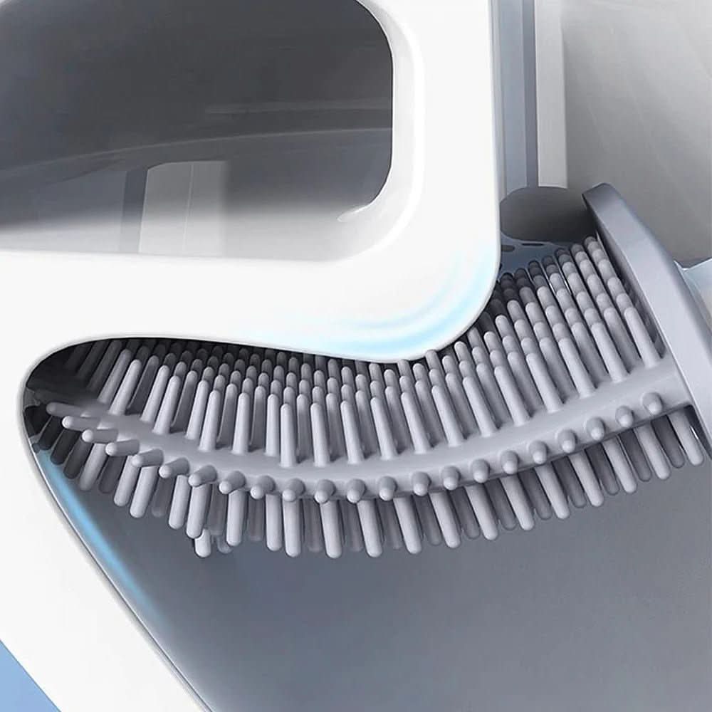 Hygienic Silicone Toilet Brush with Wall Holder
