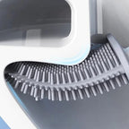 Hygienic Silicone Toilet Brush with Wall Holder
