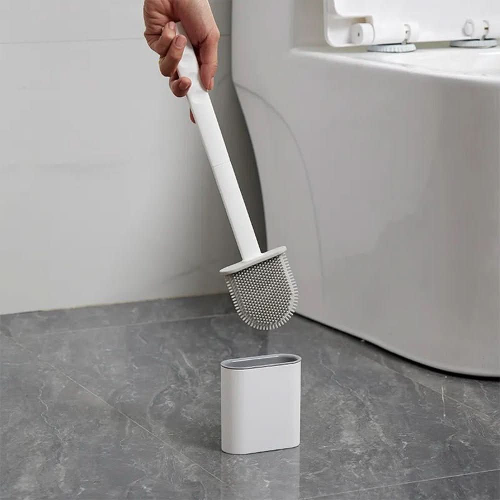 Hygienic Silicone Toilet Brush with Wall Holder