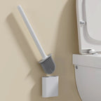 Hygienic Silicone Toilet Brush with Wall Holder