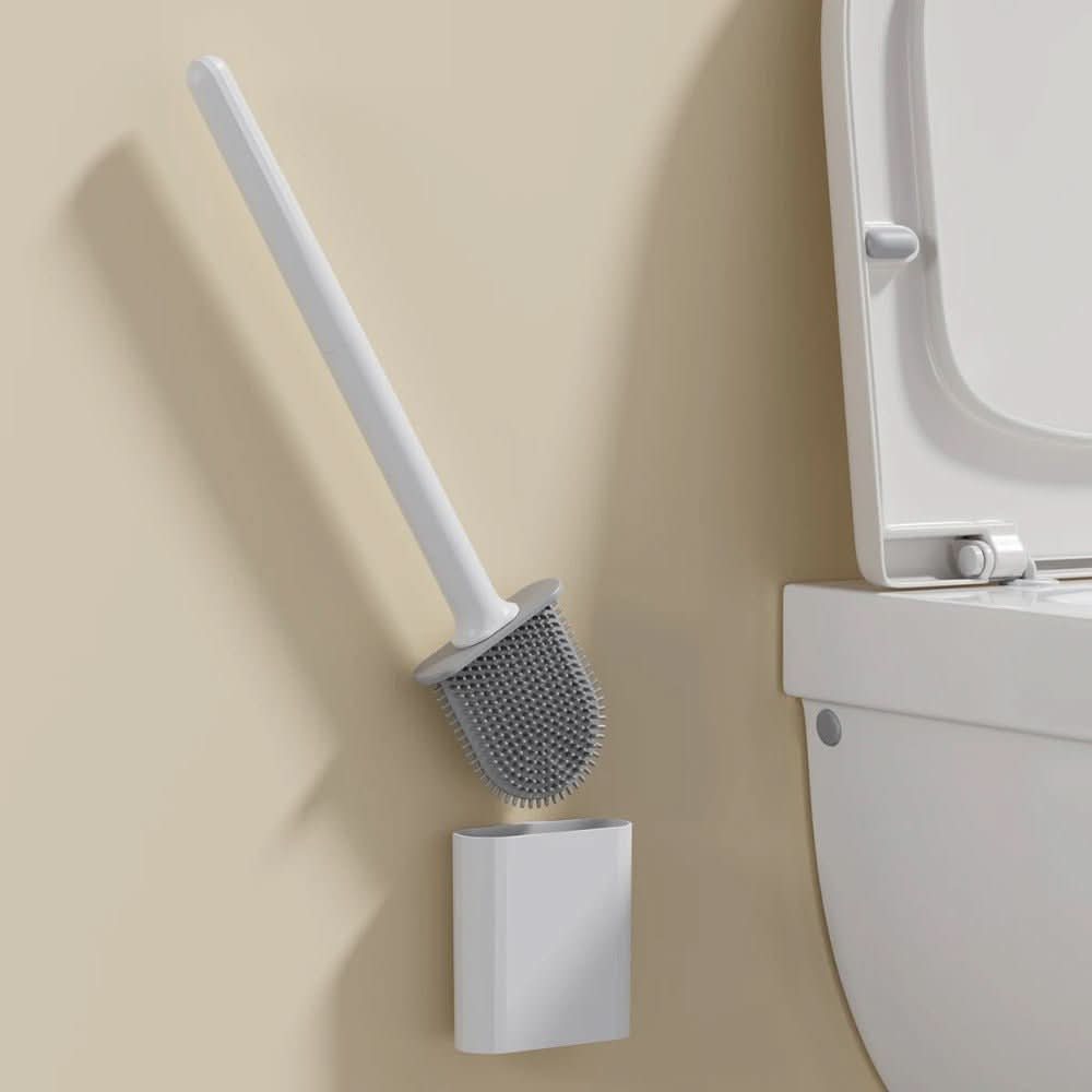 Hygienic Silicone Toilet Brush with Wall Holder