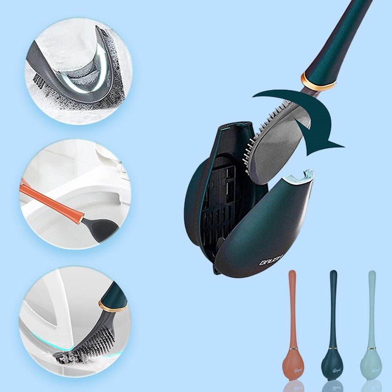 CleanSweep | Silicone Toilet Brush with Wall Holder