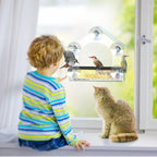 Bird Feeder Clear Acrylic Window Suction House