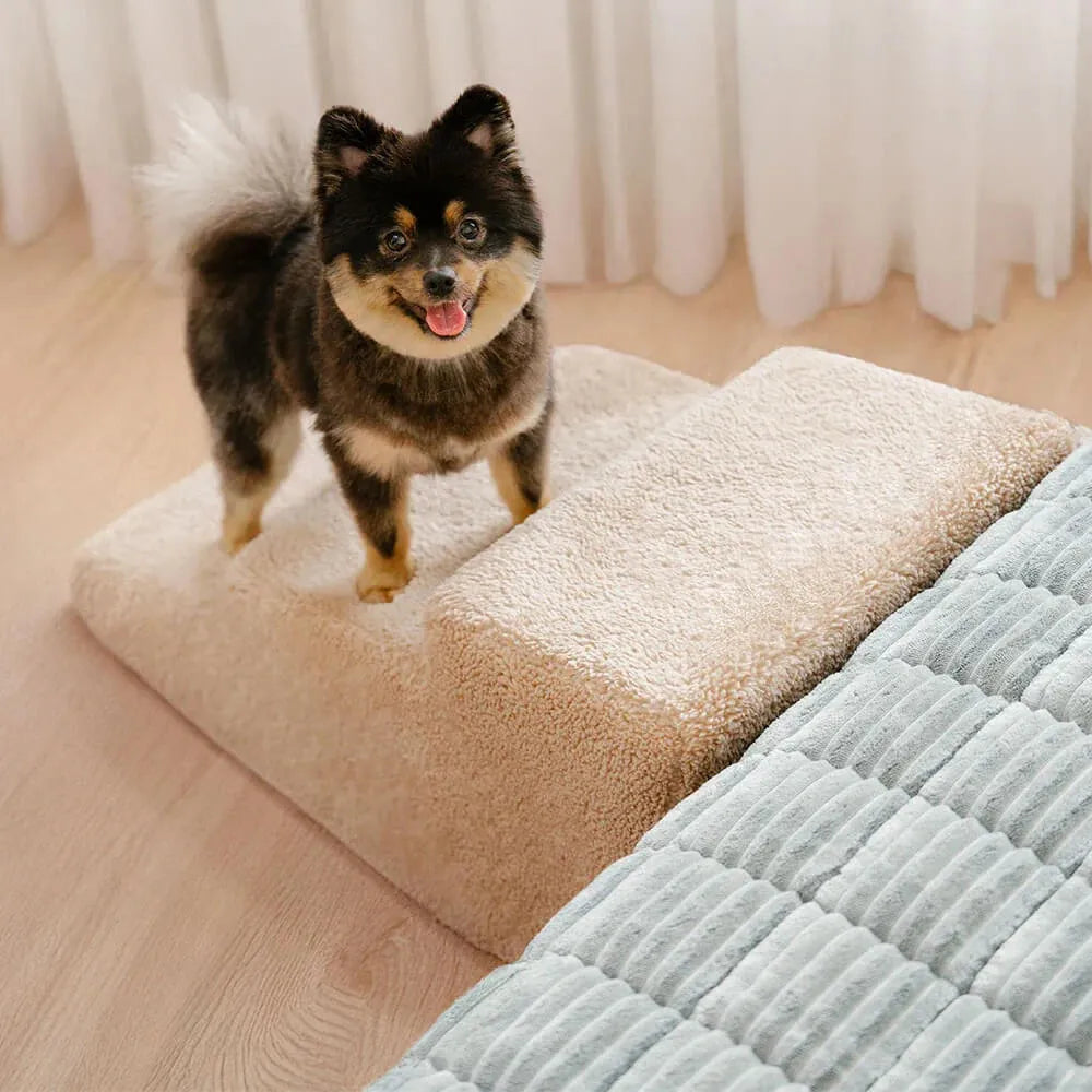 Soft Foam Pet Stairs for Small and Senior Dogs - Bedside Ramp Steps