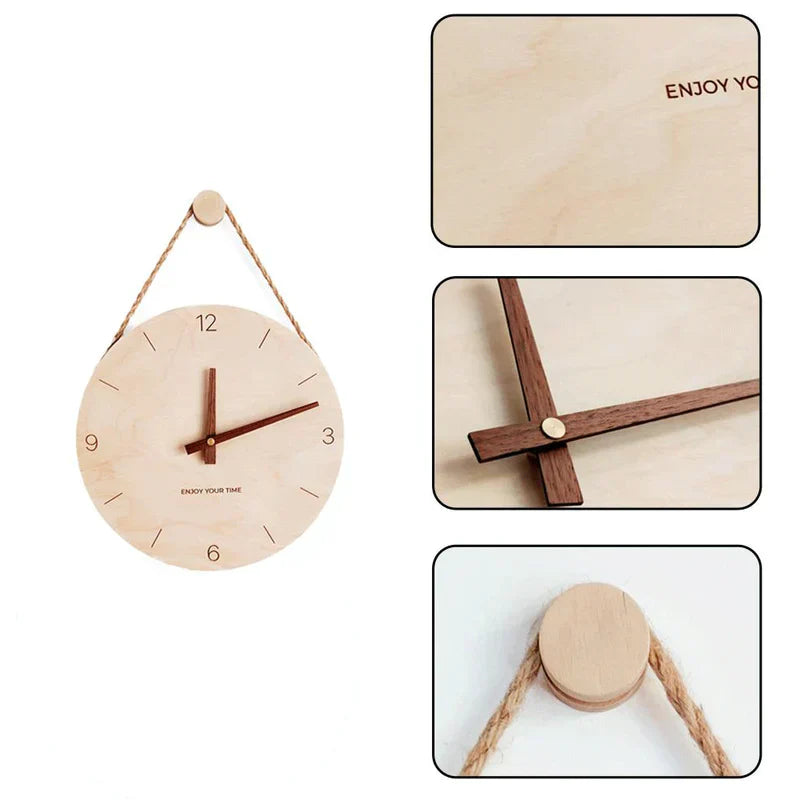 WoodHush Minimalist Wall Clock