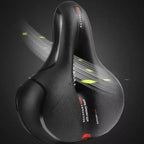 Ergonomic bike saddle with gel padding & reflector for pain-free cycling