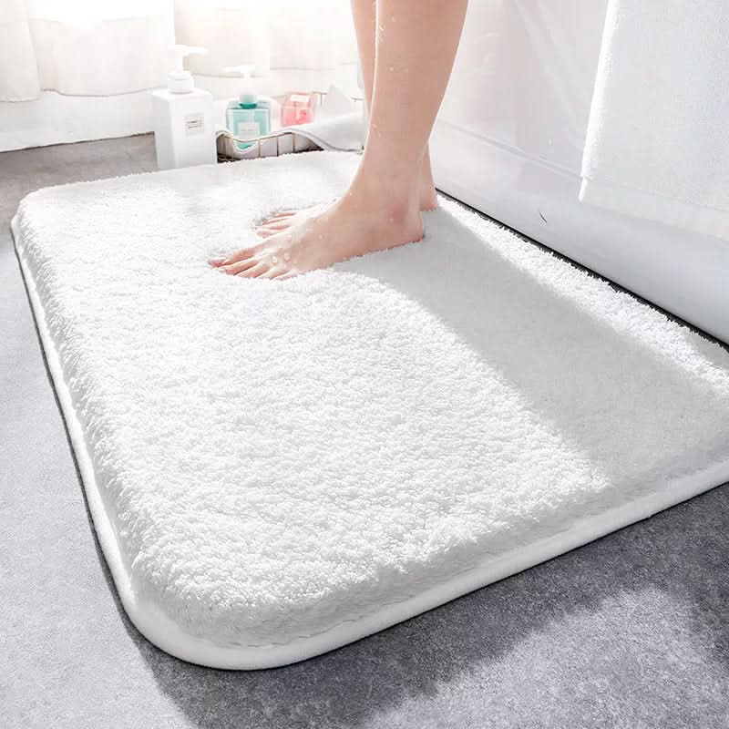Extra thick microfiber bath mat with anti-slip bottom