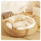 CloudNest | Bamboo cat bed with cuddle cushion