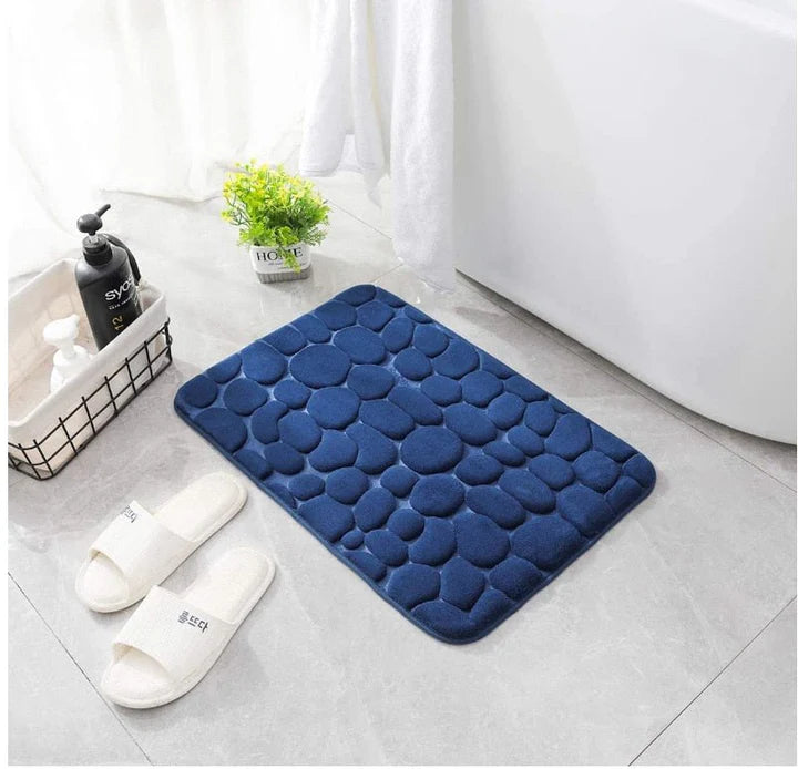 CobbleMat | Anti-slip PVC Bath Mat with Pebble Stone Design
