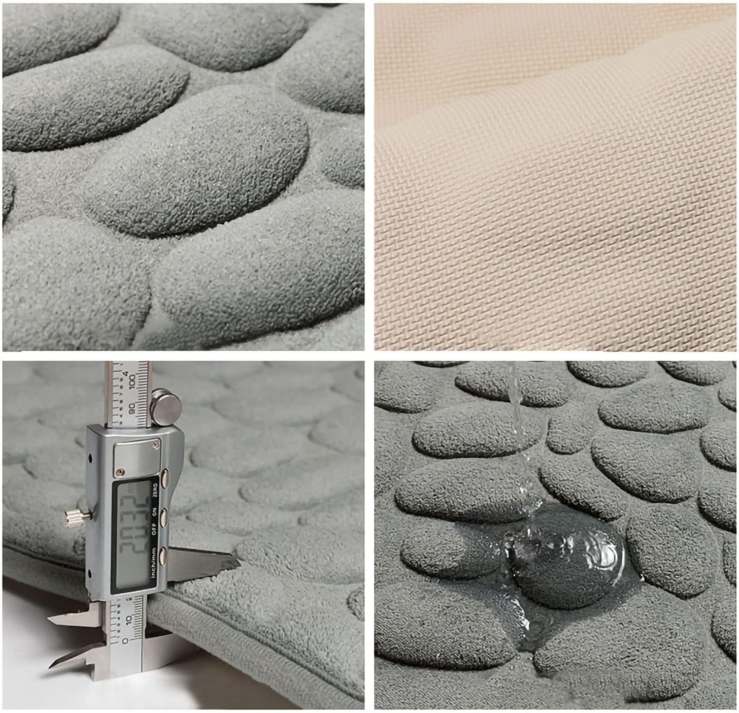 CobbleMat | Anti-slip PVC Bath Mat with Pebble Stone Design
