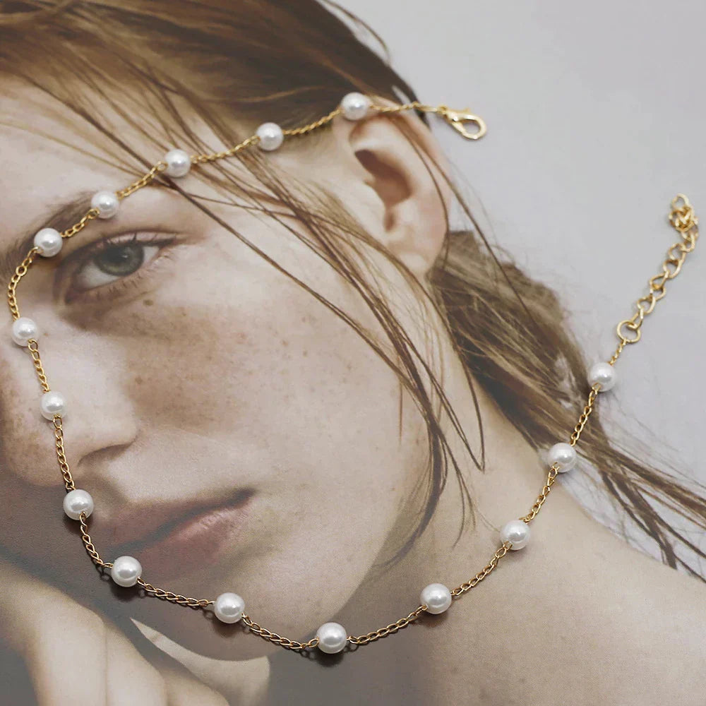 Luxury Golden Pearl Necklace - Marilena Elegance