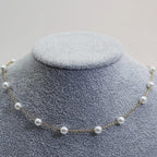 Luxury Golden Pearl Necklace - Marilena Elegance