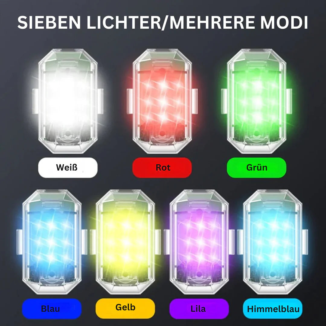Wireless LED Motorcycle Tail Light – Rechargeable Remote Control for Brake and Warning Light