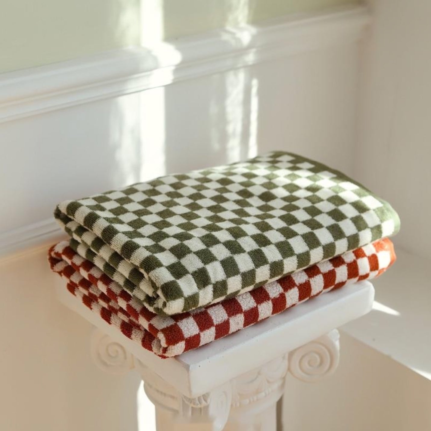Colourful Checkerboard & Stripe Towels