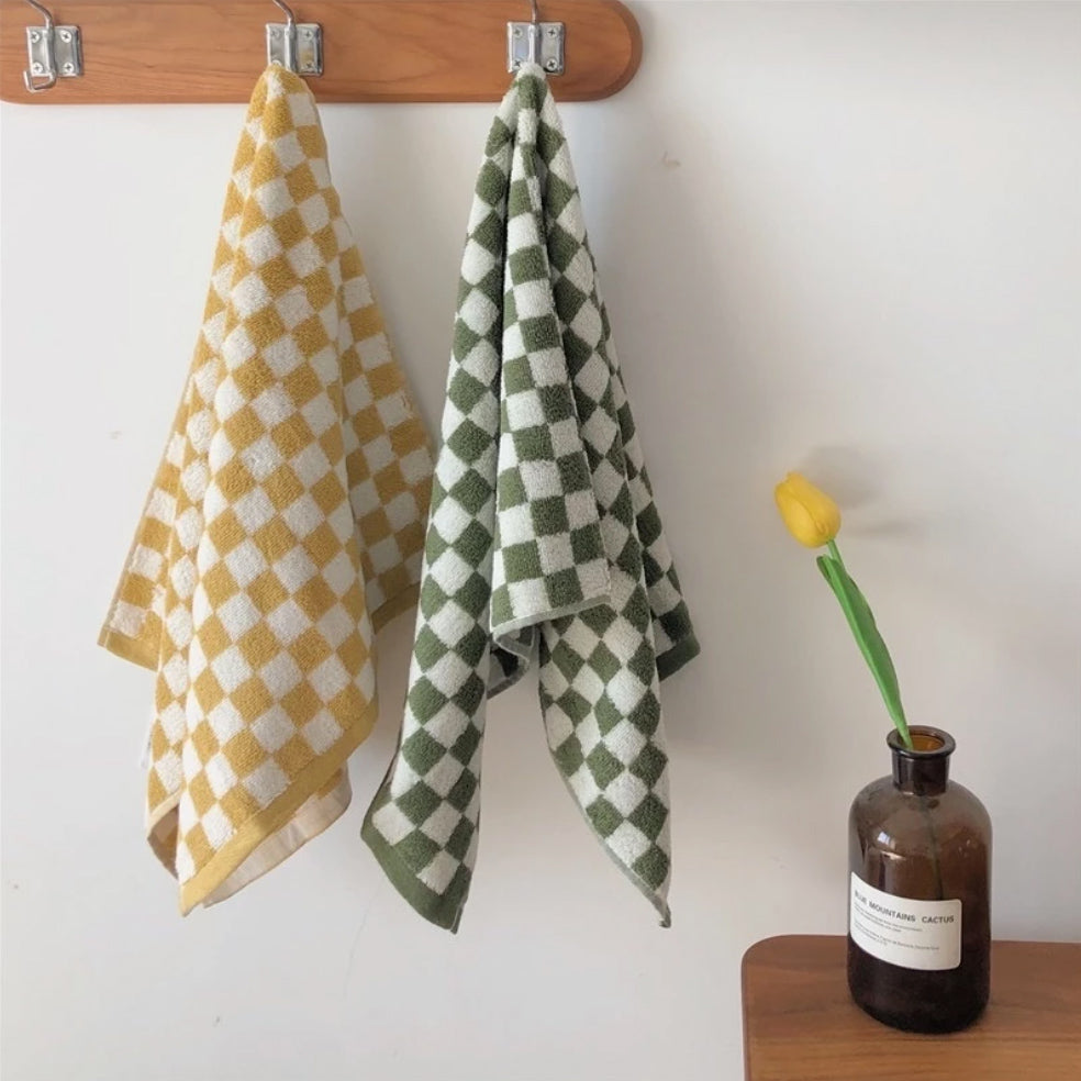 Colourful Checkerboard & Stripe Towels