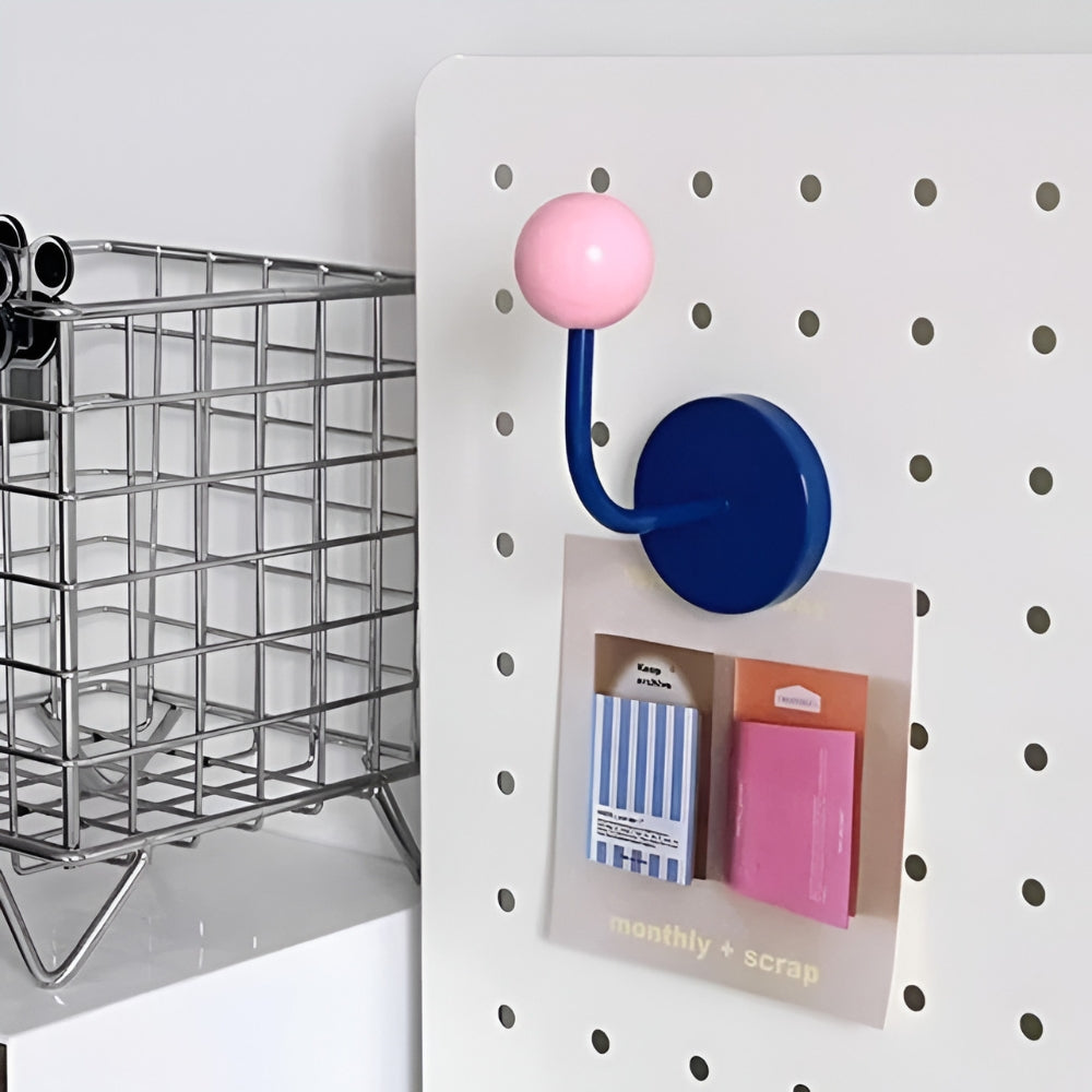 MagneSphere Wooden Magnetic Wall Hooks – Colorful Storage Solution Without Drilling