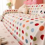Colorful Polka Dot Sofa Cover