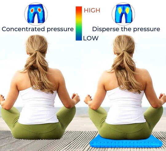 PressureFree Orthopedic Gel Seat Cushion – Breathable Honeycomb Design for Tailbone and Back Pain Relief