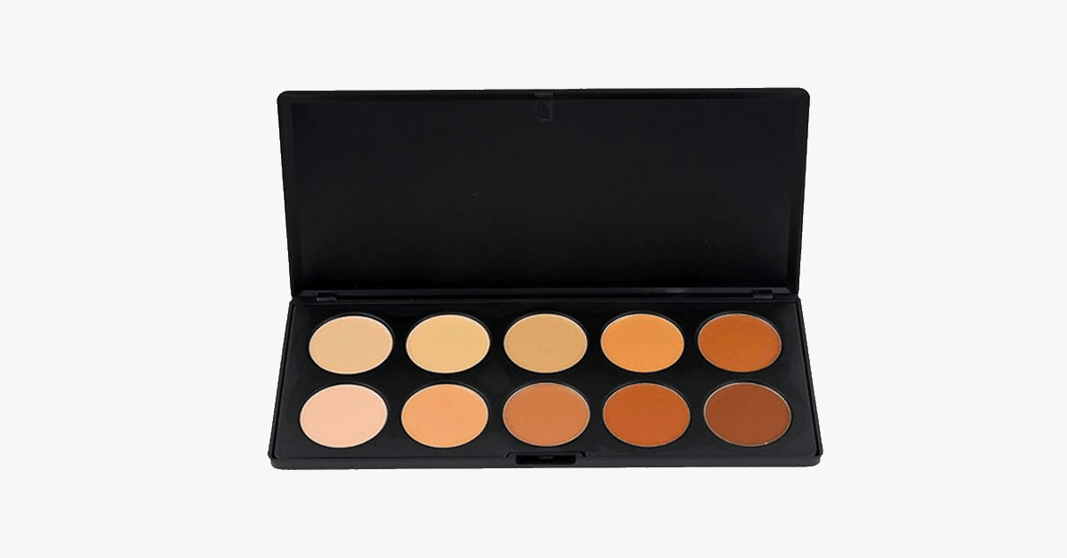 10 Color Concealer Palette - Magically hides all your imperfections and dark circles to give you a flawless look!