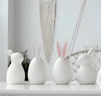 ConeyBliss Minimalist Ceramic Bunny – Elegant White Easter Rabbit Figurine Decor